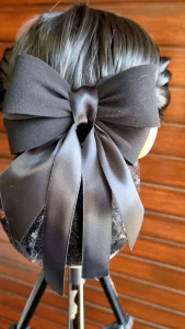 เล็กติดเบาสบาย 10 ชม โบว์ดำ โบว์เก็บผม เน็ต