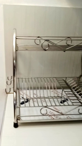2 Layers Dish Rack Pingganan Pure Stainless