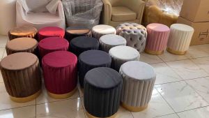 STOOL BULAT SALUR OTTOMAN // READY STOCK // INVOICE DAN PRODUK