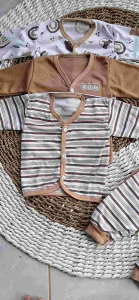 3 Set Setelan Bayi Lengan Panjang Bayi Newborn Arista Baby (0-3bulan)