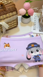 Zootopia  4pcs Kids Underwear for Girls 100% Cotton Class A 5A Antibacterial Boxer Shorts