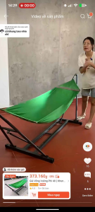 Võng Xếp Chân Vuông Khung Thép Sơn Tĩnh Điện Chống Gỉ Sét Tải Trọng 200kg