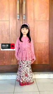 Set Duyung Kebaya Brokat Anak 8-11 Tahun - Dress Kebaya Anak Lasunax