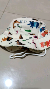 T.I - Topi Anak Laki Perempuan Motif Safari Star Printing Bucket Hat Import