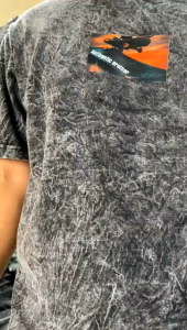 T-shirt/kaos washing authentc brother motif bordir washing dan black