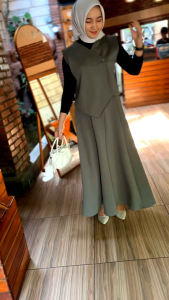 Naomi vest set - Set blazer wanita - Setelan Vest set rok panjang - one set skirt maxi terbaru
