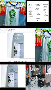 Desain Stiker Kaca Kustom untuk Pernikahan