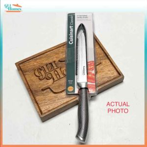 Cuisinart 5-inch Graphix Serrated Utility Knife with Blade Guard Stainless Steel C77SS-5SUT