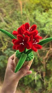 กระถางดอกไม้กำมะหยี่ DIY