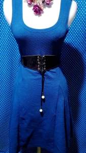 DRESS KUTUNG/SLEEVELESS BIRU(IMODA) 107