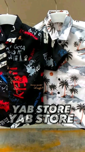 COD (PILIH WARNA) kemeja anak motif pantai kemeja anak lengan pendek usia 2 sampai 12 tahun