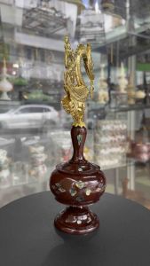 หัวไม้รักเขา ฝังมุกเป๋าฮื้อ ตะขอหงส์