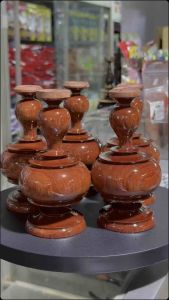 หัวไม้นาคบุตร เจาะทะลุ เคลือบเงา (1หัว)