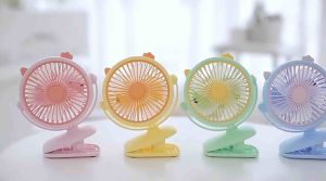 Mini Desktop & Clip Fan Baby Stroller Fan 2Speed Portable & Rechargeable Fan 360 Adjustable Clip Fan