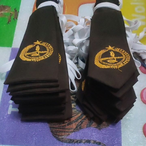dasi sekolah pramuka bordir putra putri panjang 22cm