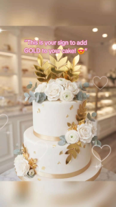 10 pieces Elegant Gold Leaf Cake Toppers for Wedding Decorations - Perfect for Enhancing Your Special Days Cake