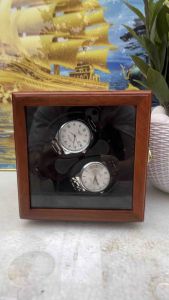Gỗ [ BH 2 nam ]HƯƠNG ĐÁ Hộp xoay Lắc tích cót đồng hồ cơ Winder Watch
