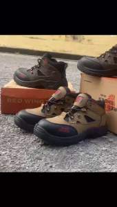 Superior Top Safety R.E.D.W.l.N.G Hiking Adventure Steel Cap Midcut Safety Boot Kasut Keselamatan REDWlN Lasak Terunggul