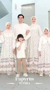 Seply Tenara Papyrus Couple Keluarga – Gamis Nara 35 Nara Kids 35 Koko Kaseo 269 Kliko 205 | Outfit Keluarga Muslim Premium Bahan Nyaman Elegan Baju Muslim Lebaran 2026