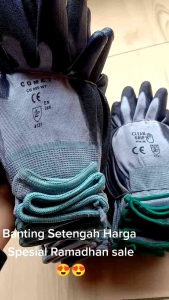 sarung tangan komet abu isi 1 lusin 12 pasangsarung tangan murahnyaman saat di gunakan