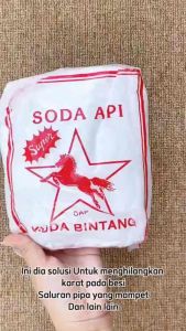 Soda Api Cap Kuda Bintang / Obat Anti Sumbat 1/2KG Soda Api / Pembersih saluran Wc mampet