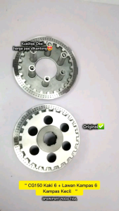 rumah kampas kopling - kaki 6 + lawan (GS 27D) sparepart roda tiga