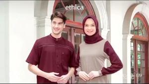 Ethica Gamis dan Koko Couple 173 Caspian Red