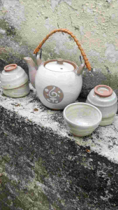 Bộ ấm trà mộc màu basic xinh xỉu