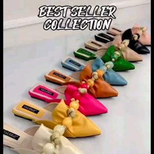 Sandal flat wanita VALERIE import / sendal mules cewek