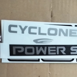 Stiker Mobil Tulisan CYCLONE POWER STEERING