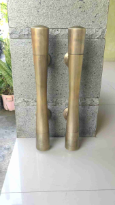 Handle Pintu Rumah Kuningan Antik Motif Godo Polos 40 cm 2 pcs