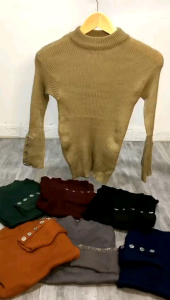 MM BUTTON KNITT KOREAN / (COD) + (GRATIS ONGKIR) Rajut Tangan Panjang