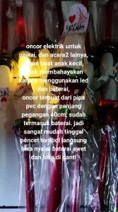 lampu obor elektrik menyala kedap kedip untuk acara karnaval dan pawai