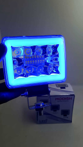 LAMPU TEMBAK SENJA BIRU 12/24 VOLT STROBO DAN POKUS SOROT LAMPU UTAMA PUTIH TERANG 35 WAT