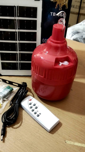 ไฟไล่ยุงและแมลง หลอดไฟไล่ยุง โซล่าเซลล์ 1000W แสงสีแดง ค่าไฟ0บาท ไฟตุ้มโซล่าเซลล์