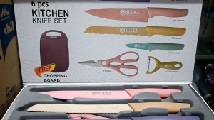 Supra The Best Quality Cookware 6 pcs Kitchen Knife Set Free Chopping Board