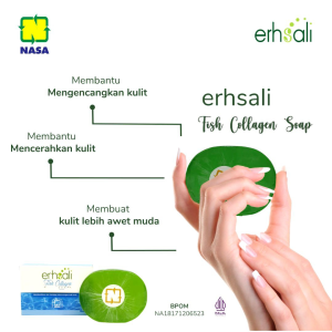 ershali | sabun perawatan wajah |sabun fish collagen| ershali fish collagen soap