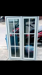 kusen jendela kesment 2 daun tambah urnamen ukuran 100x100 tinggi 100 Lebar 100