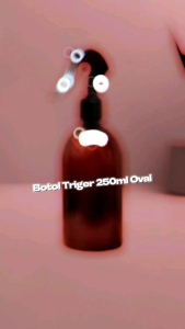 Botol Triger 250ml Amber Coklat / Botol Plastik Pet 250ml Tutup Triger Hitam Putih Bebek