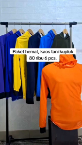 Kaos Polos Lengan Panjang Pria Terbaru & Model Kupluk Baju