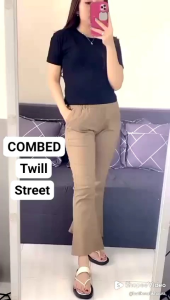 Celana Cutbray Basic Premium Wide Leg Pakaian Wanita Twill Combet Premium