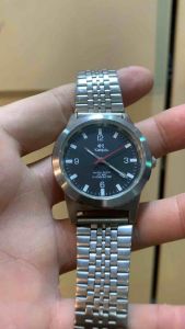 Đồng hồ nam KAEPA QUARTZ size 36mm máy Nhật có lịch 31 ngày dây thép không gỉ dài 175cm đáy xoáy chống nước tốt 10BAR