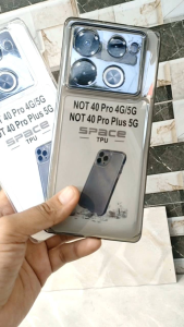 Softcase INFINIX NOTE 40 PRO 4G/5G NOTE 40 PRO PLUS 5G Case Casing Silikon Bening Transparan Clear Black