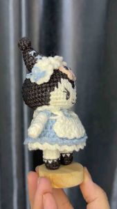 SG ready stock-Handmade -crochet maid Kuromi (finished product)手工钩织女仆库洛米 （成品）