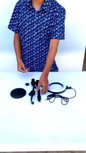 TRENzone. Ringlight 16cm + 2 Holder HP Stand - Lampu Selfie & Makeup Live Streaming