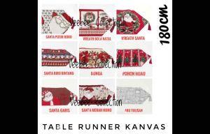 Table Runner Natal 180cm (Taplak Meja Panjang)- dekorasi natal/ aksesoris natal/ christmas ornaments