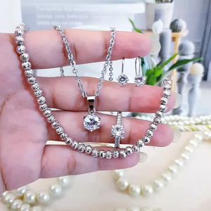 Xuping Set Perhiasan Wanita Dewasa Silver Terbaru XDS2310C