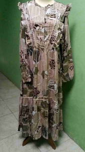 Midi Dress Najwa Motif Premium Najwa Twill