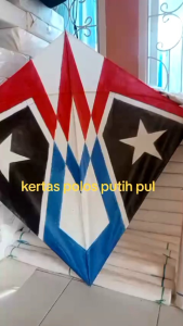 glosir kertas layangan litho printing satengah polos satengah bayang  85x90 isi 100 lembar bahan kuat