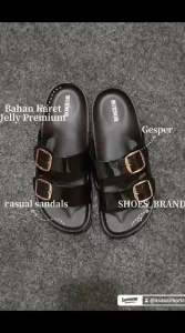 Sandal Slop Wanita Ban Dua Dewasa Bahan karet jelly Sandal Slop Perempuan Ban Dua Kekinian